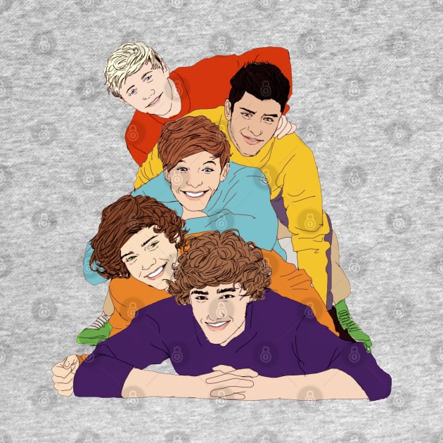 one direction lineart friedship by PIRAKUNENG